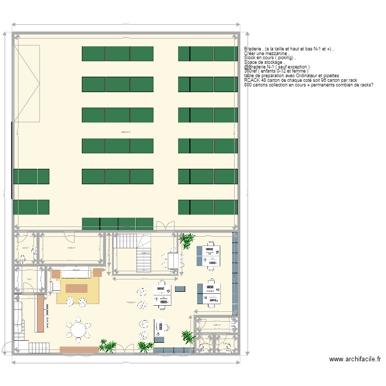 PLAN JALDAY ARSENE RDC II. Plan de 9 pièces et 429 m2