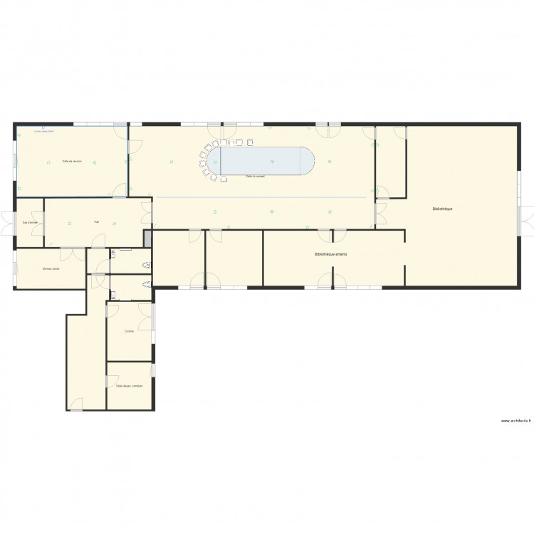 Projet salle de conseil plan électricité. Plan de 0 pièce et 0 m2