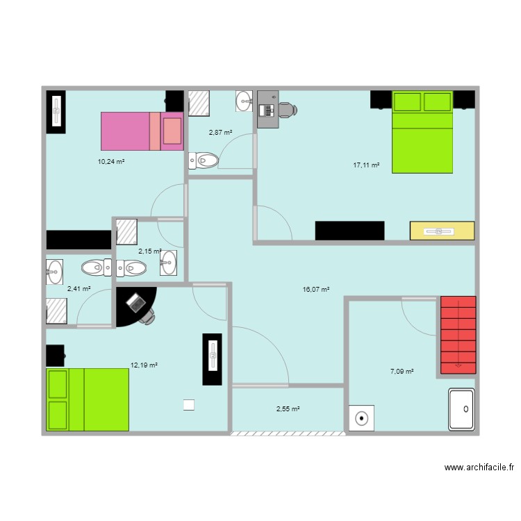 01piso. Plan de 0 pièce et 0 m2