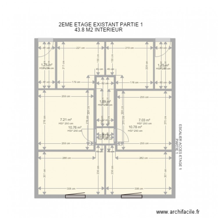 2EME ETAGE PARTIE  1. Plan de 0 pièce et 0 m2