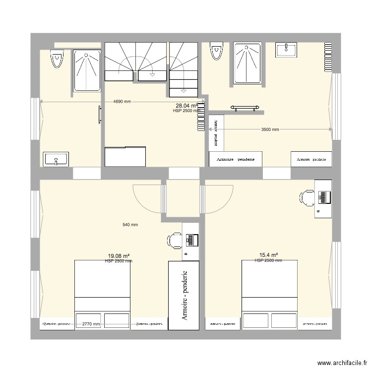 101 Etage 1 . Plan de 0 pièce et 0 m2