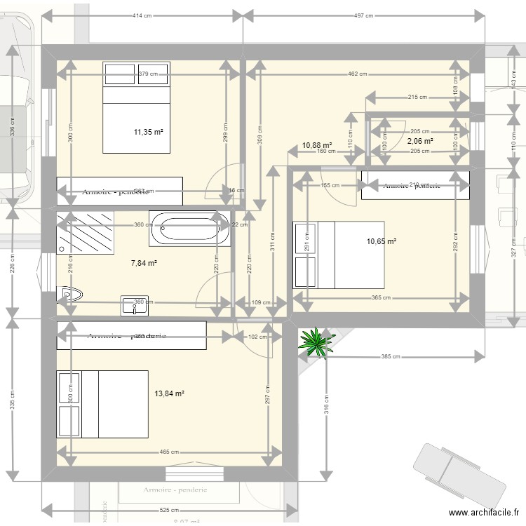 LE HAILLAN 1. Plan de 11 pièces et 190 m2