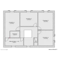 Plan maison Boug&eacute;s 5.2 &eacute;tage version permis