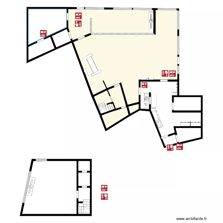 Restaurant canal de l ourcq. Plan de 