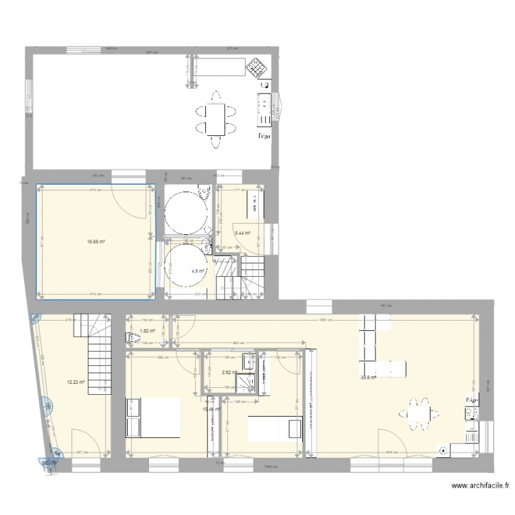 Maison Auffret RDC Etat futur2. Plan de 0 pièce et 0 m2