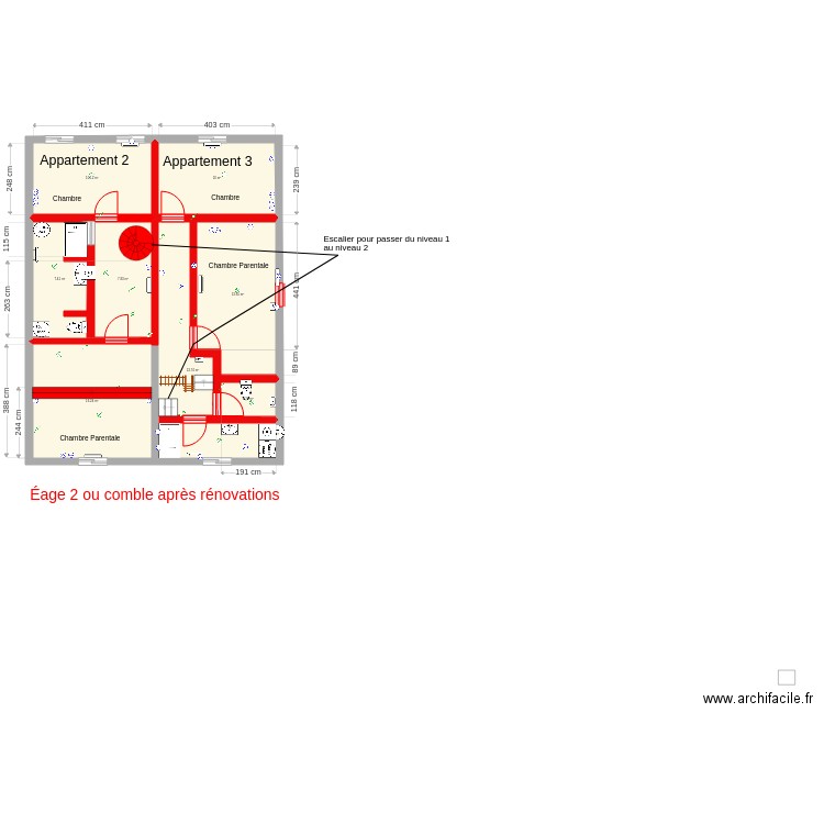 Picquigny deuxieme Etage après rénovation. Plan de 0 pièce et 0 m2