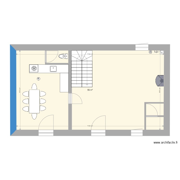 maison RDC wc. Plan de 0 pièce et 0 m2