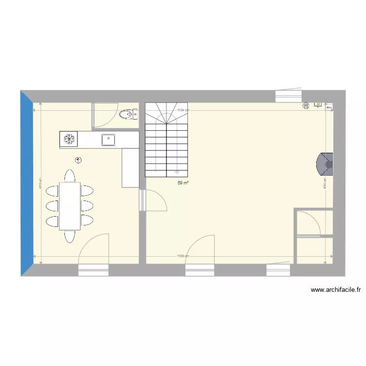 maison RDC wc. Plan de maison RDC wc. Plan de