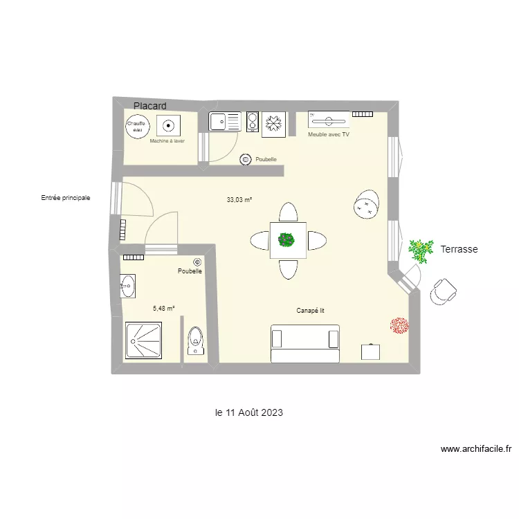 Studio. Plan de Studio. Plan de