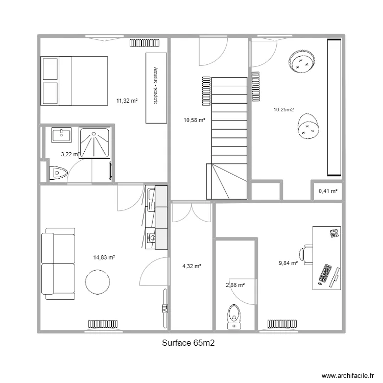 Dubessey rdc surface. Plan de 