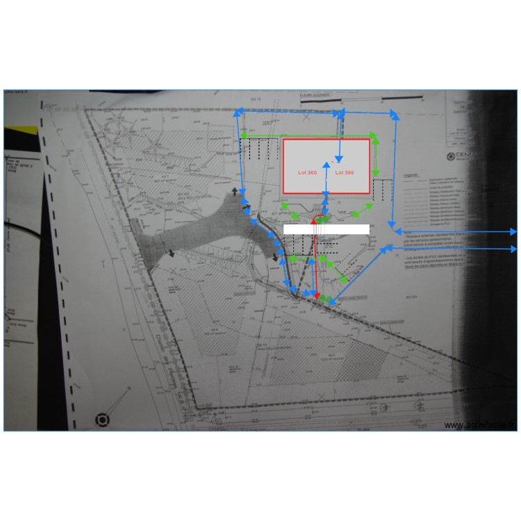 plan bornage lot 366 et 360 dans lotissement1. Plan de 0 pièce et 0 m2