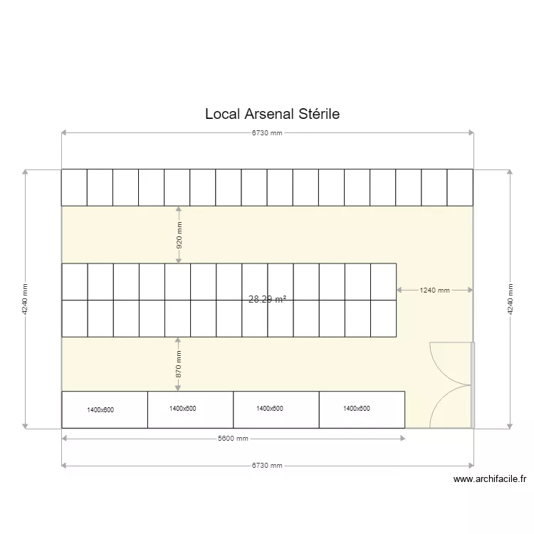 CH Bastia Arsenal St&eacute;rile 4. Plan de 