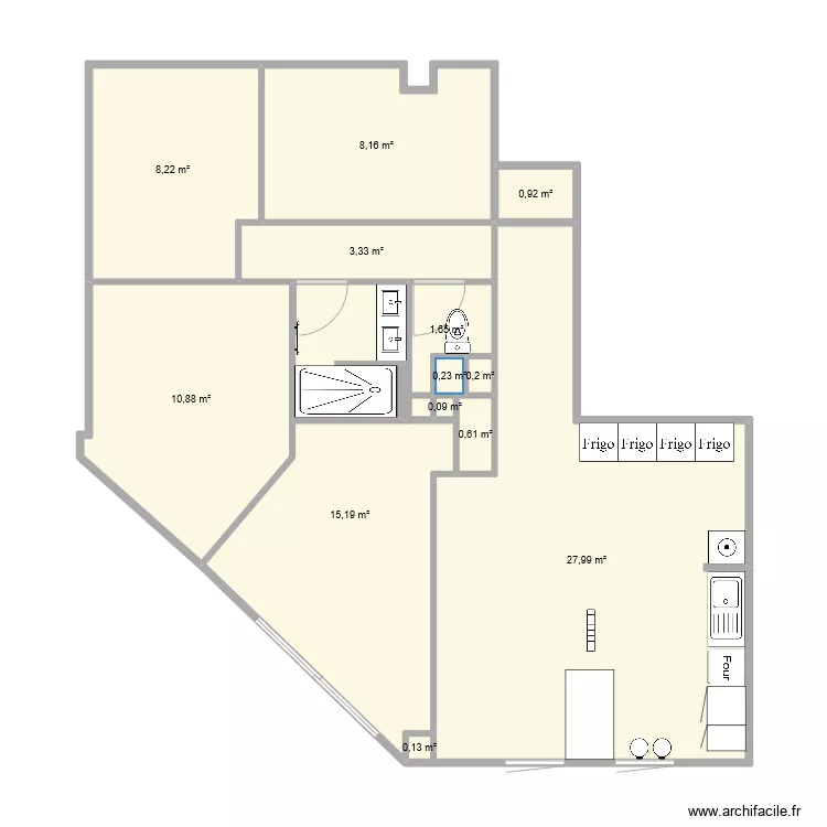 Evry 3 4CHB V1. Plan de 