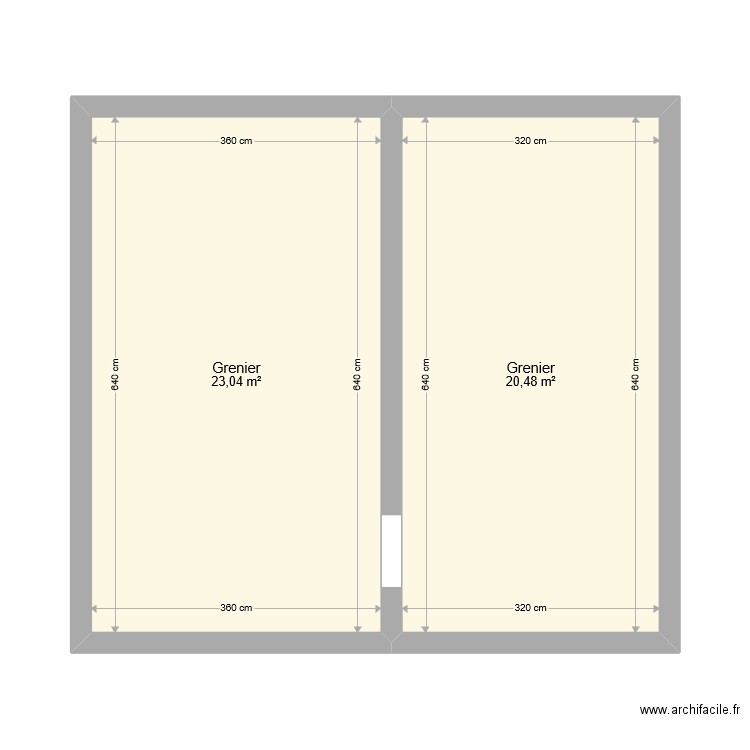 Plan Grenier Bure. Plan de 0 pièce et 0 m2