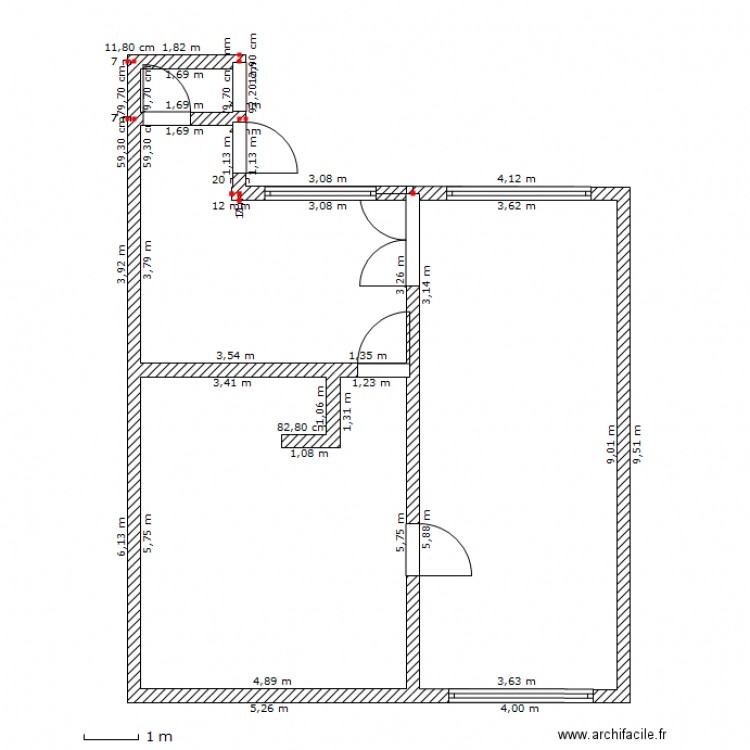 RDCH. Plan de 0 pièce et 0 m2