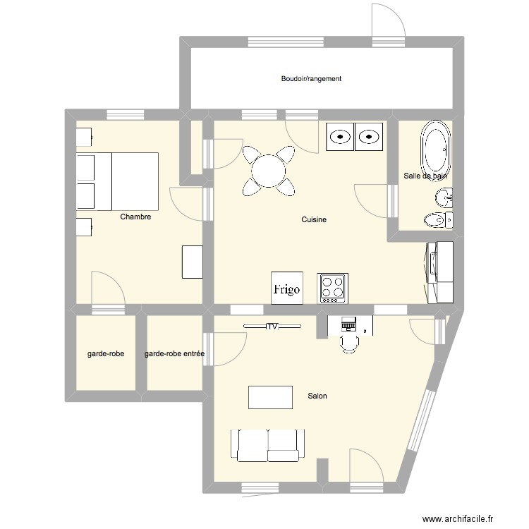 86 Demers. Plan de 8 pièces et 62 m2