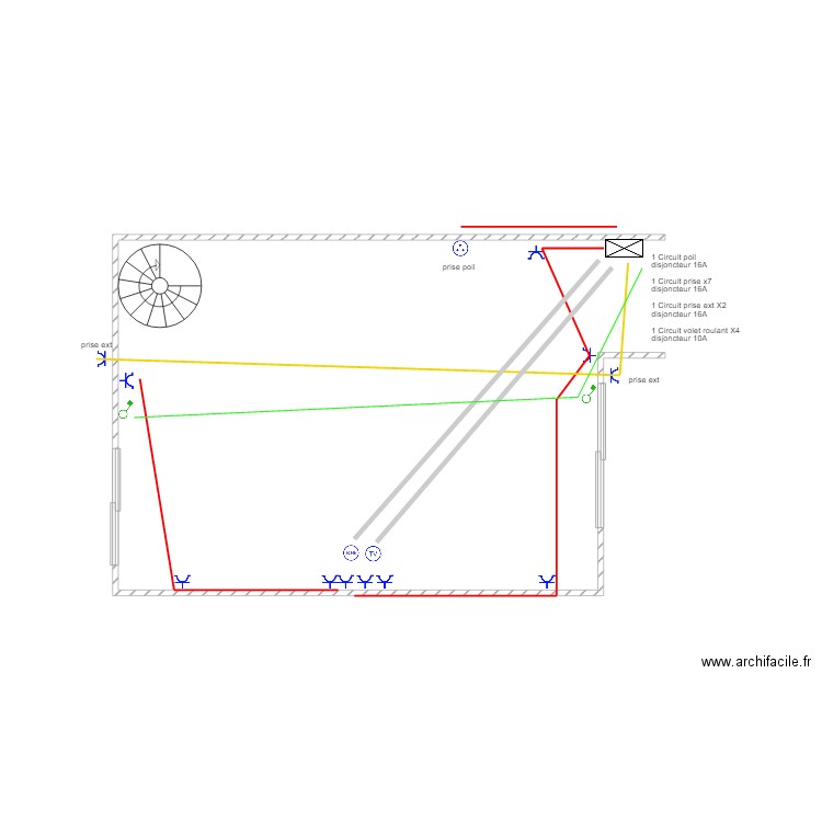 rez de chausser etage . Plan de 0 pièce et 0 m2