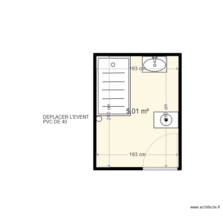 EL MARCHOUHI FADMA. Plan de 1 pièce et 5 m2