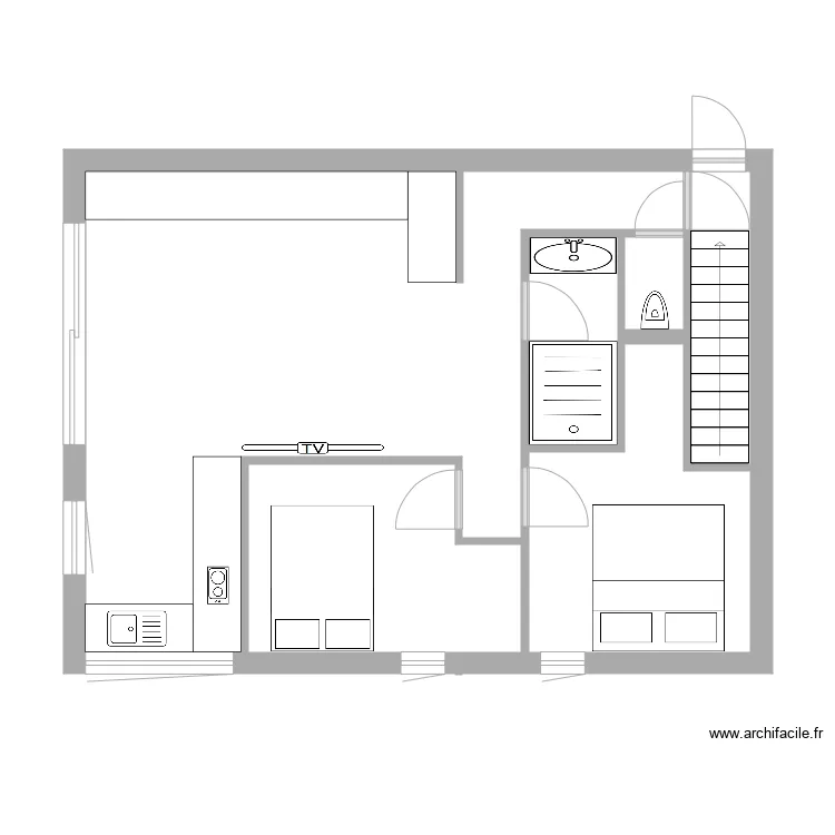 120M2 VILLA 2. Plan de 