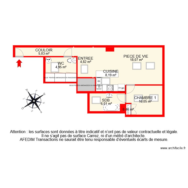 BI 7780 . Plan de 12 pièces et 62 m2