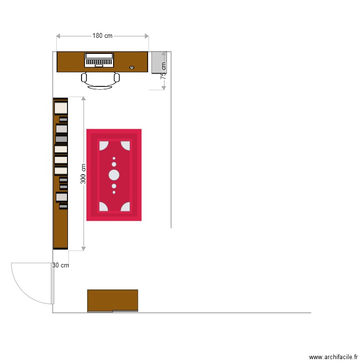Mezzanine Bureau. Plan de 0 pièce et 0 m2