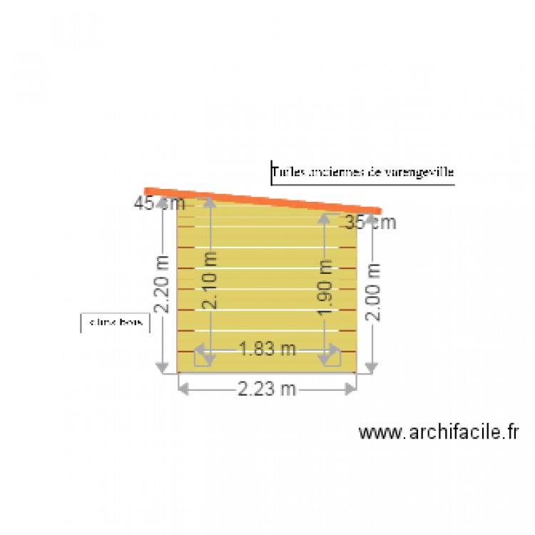 abri gite n2 pignon sud. Plan de 0 pièce et 0 m2