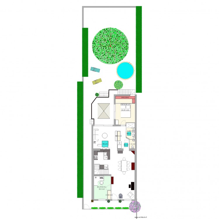 PLAN DEF EXTENSION ET CUISINE VARIANTE VERRIERE. Plan de 0 pièce et 0 m2