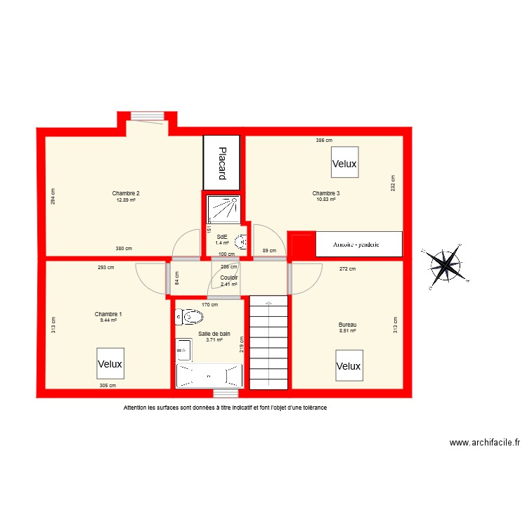 BI 4833 étage coté. Plan de 0 pièce et 0 m2