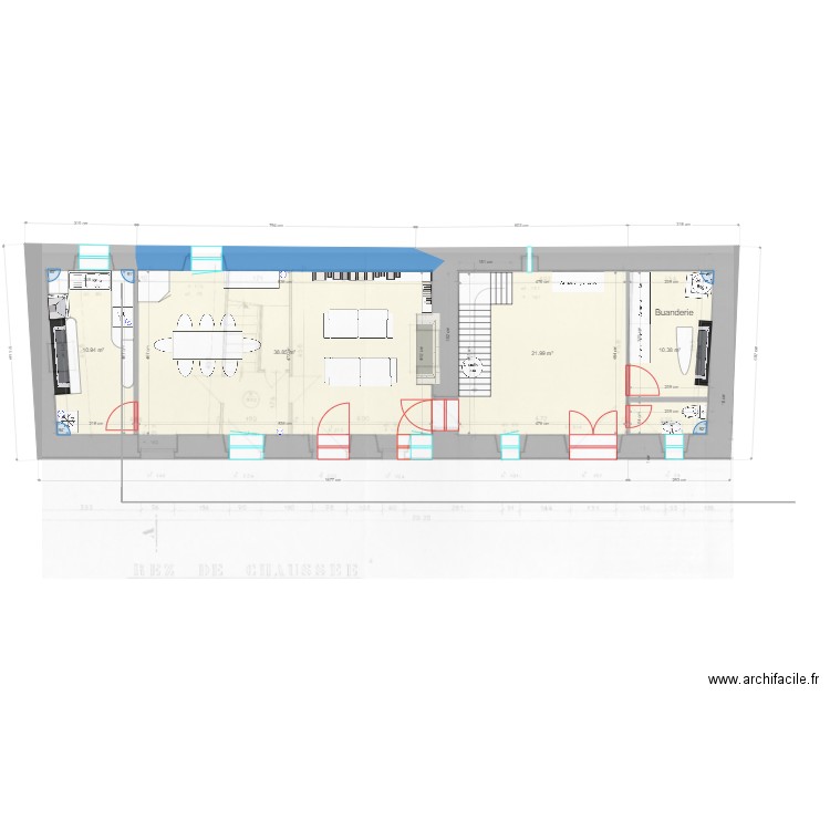 Rez de chaussée manoir backup. Plan de 0 pièce et 0 m2