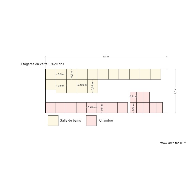 Étagères. Plan de 0 pièce et 0 m2