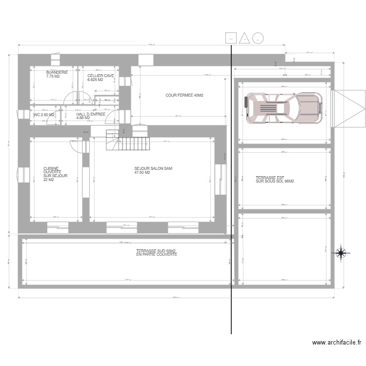 BERGERIE RDC PC 2. Plan de 9 pièces et 202 m2