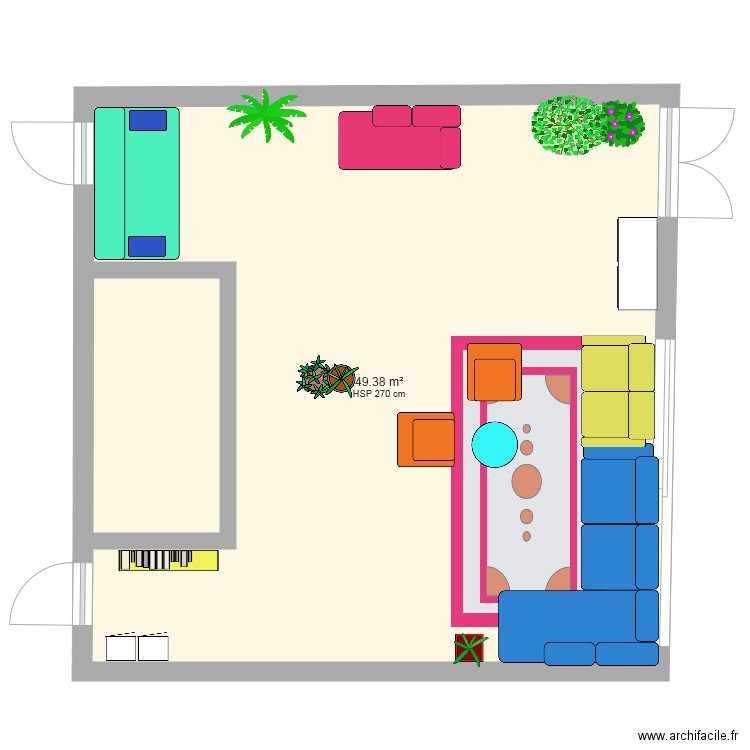 salle zen 2. Plan de 0 pièce et 0 m2