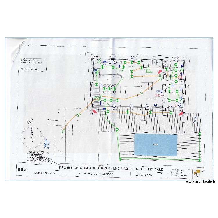 RDC Dubau. Plan de 0 pièce et 0 m2