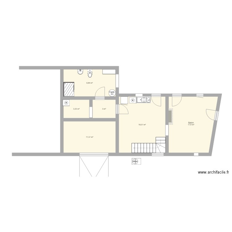 mon projet rénovation 01. Plan de 0 pièce et 0 m2