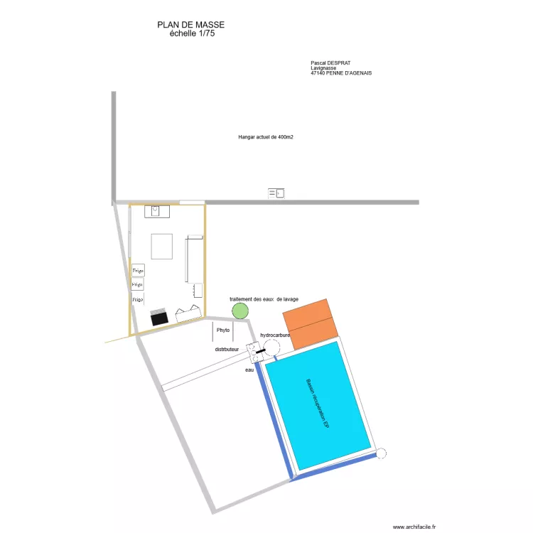lavignasse attelier. Plan de 