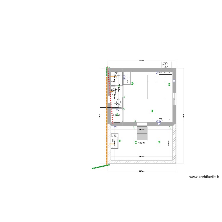 caz2. Plan de 0 pièce et 0 m2