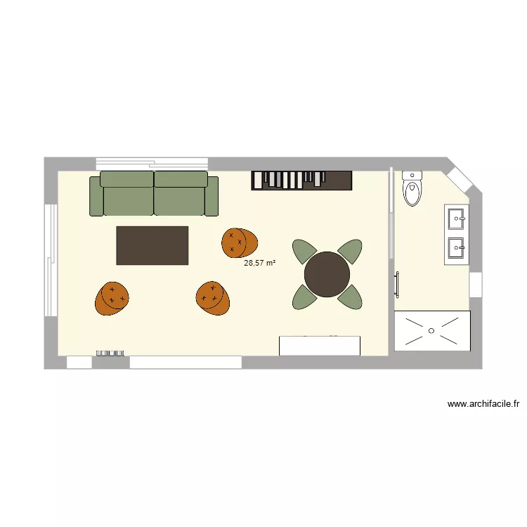 SALON. Plan de 