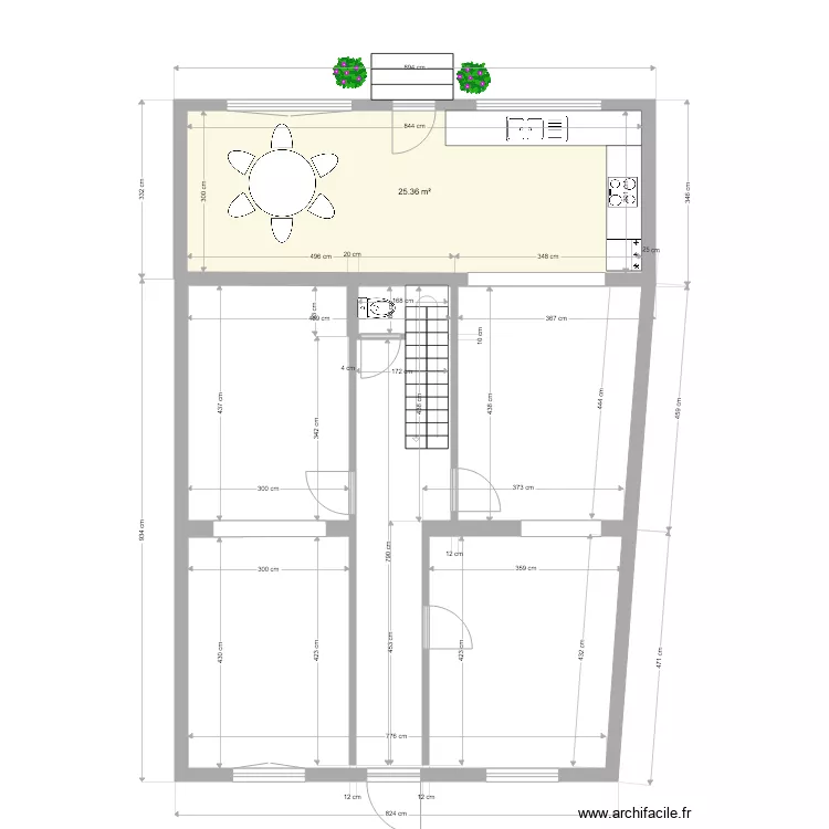 moulin rdc modifi&eacute;. Plan de 