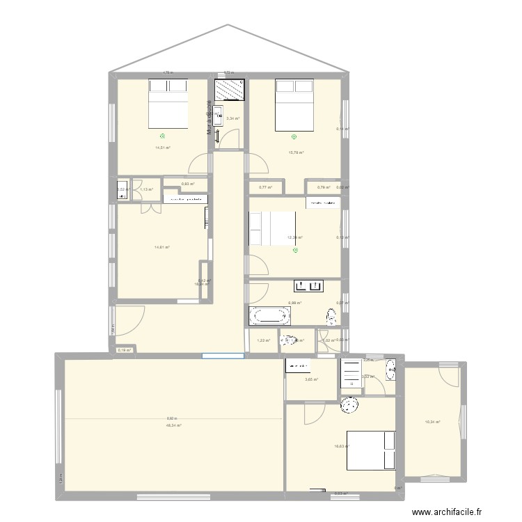 plan cestas briquetier modifié nvx. Plan de 20 pièces et 177 m2