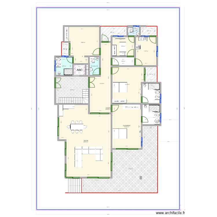 NGUERING_2023_03_30. Plan de 20 pièces et 820 m2