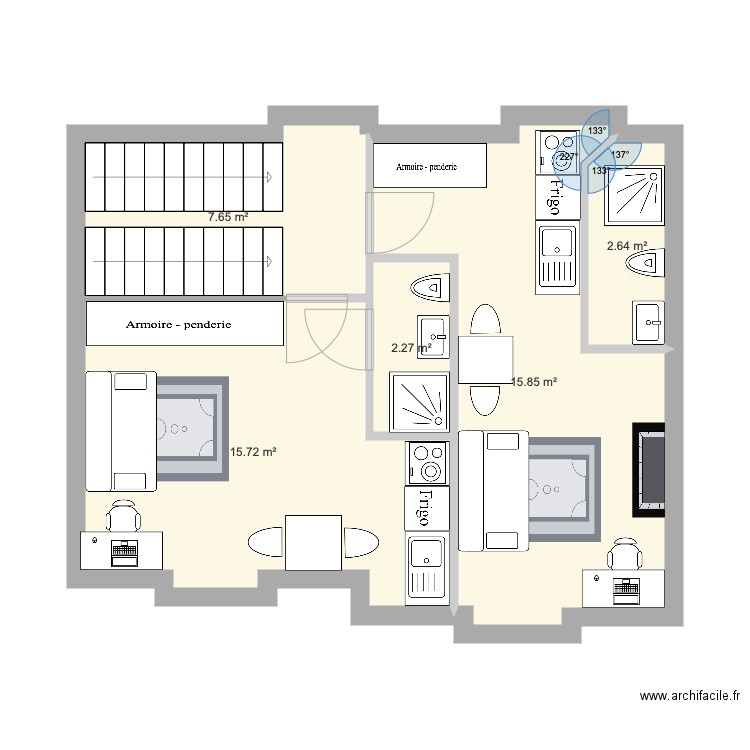 DALU RDC studios FG. Plan de 0 pièce et 0 m2