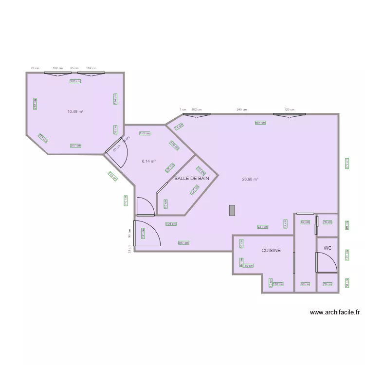 CABINET D AVOCAT PAULINE GOETSCH avant travaux. Plan de 