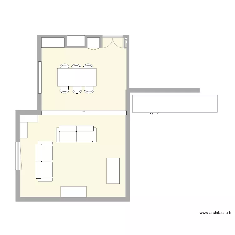 table &agrave; manger. Plan de 