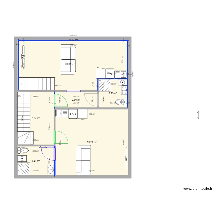 2e étage Elice plan projet. Plan de 0 pièce et 0 m2