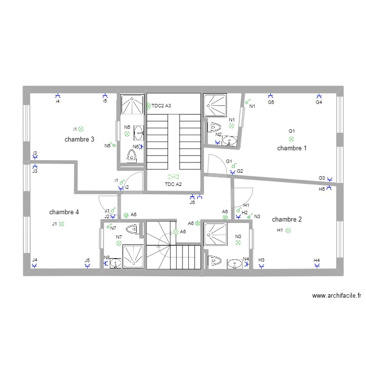 FUMAL 1er étage. Plan de 0 pièce et 0 m2