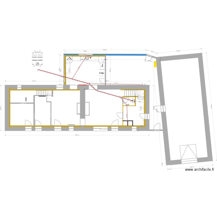 réseau eaux usées. Plan de 0 pièce et 0 m2