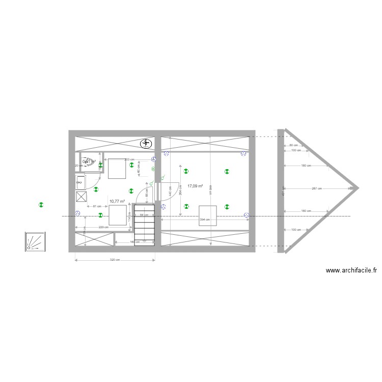 chambre sous combles 28 decembre 2021. Plan de 0 pièce et 0 m2