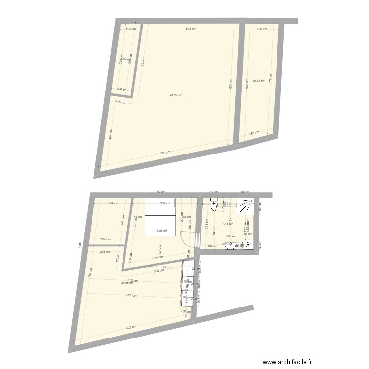 appart restant. Plan de 0 pièce et 0 m2