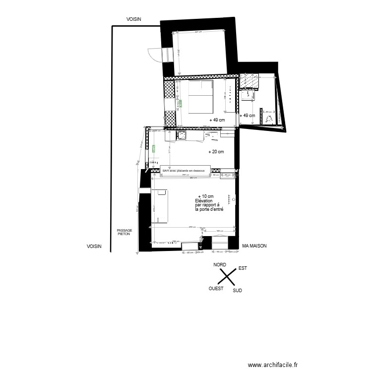 MESURES PROJET 2. Plan de 0 pièce et 0 m2