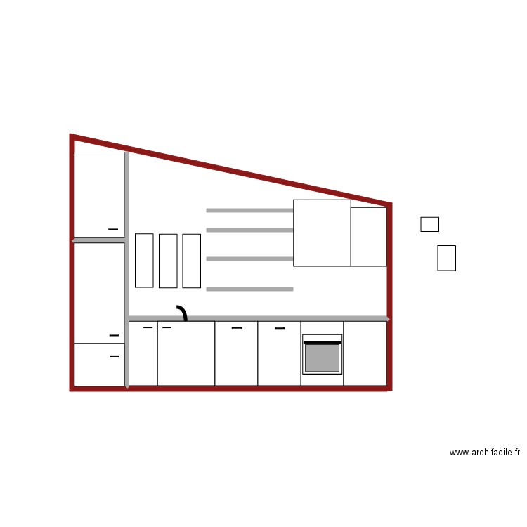 Elements de cuisine. Plan de 0 pièce et 0 m2